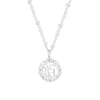 Sohavi Women's White Circle Of Light Necklace With Cubic Zirconia