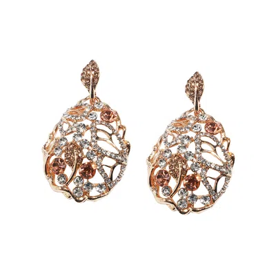 Sohi Abstract Leaf Drop Earrings In Neutral
