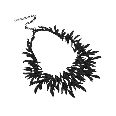 Sohi Abstract Statement Necklace In Brown