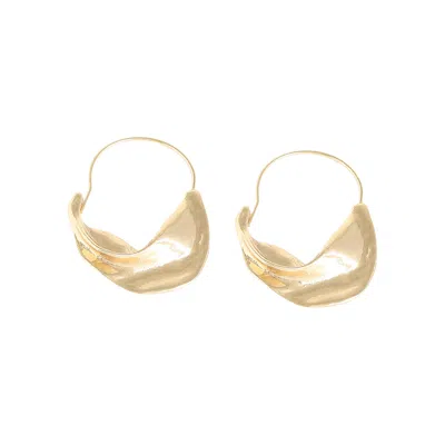Sohi Abstract Studs Earrings In Brown