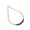 Sohi Aurora Whisper Collar Necklace In Blue