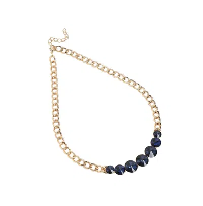 Sohi Aurora Whisper Collar Necklace In Blue