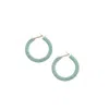 Sohi Beaded Cluster Hoop Earrings In Green