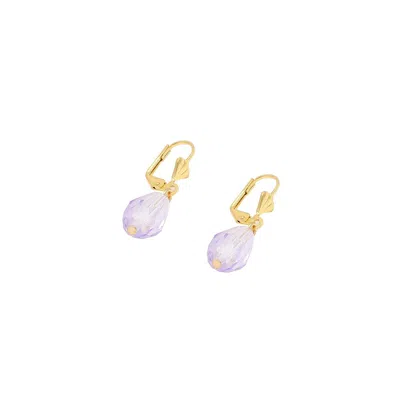 Sohi Belle Drop Earrings In Purple
