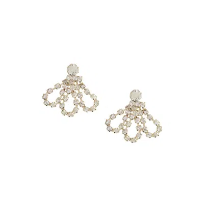 Sohi Bling Drop Earrings In Silver