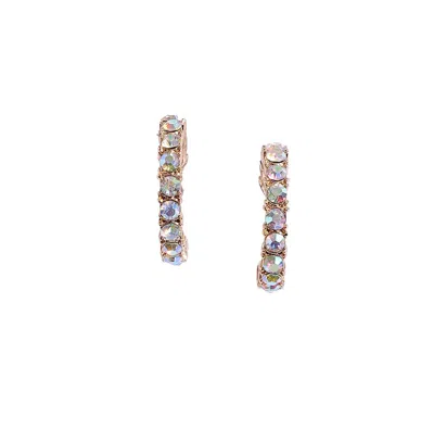 Sohi Bling Hoop Earrings In Silver