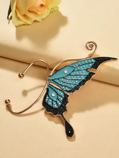 Sohi Blue Contemporary Studs Earrings