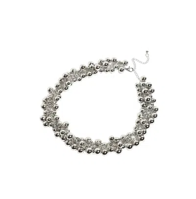 Sohi Casual Choker Necklace In Silver
