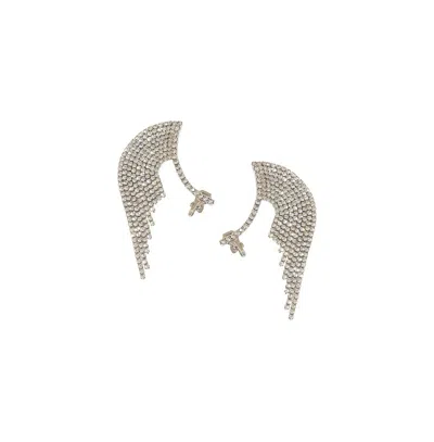 Sohi Casual Cuff Earrings In Silver