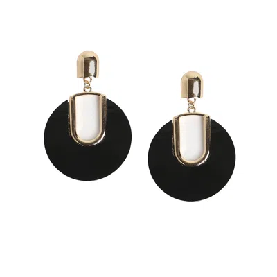 Sohi Casual Drop Earrings In Black