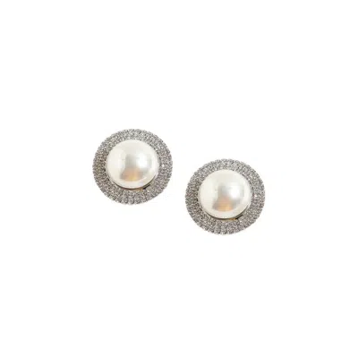 Sohi Casual Drop Earrings In White
