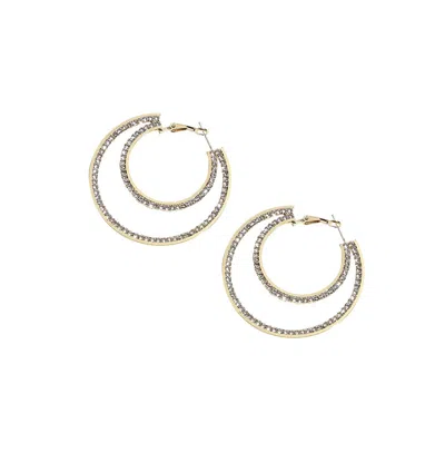 Sohi Casual Hoop Earrings In Gold