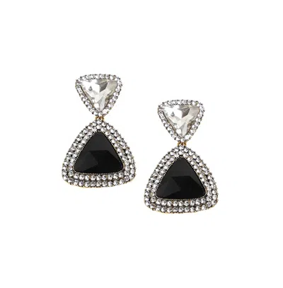 Sohi Celestial Cascade Drop Earrings In Black
