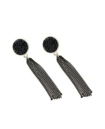 Sohi Circular Tassel Drop Earrings