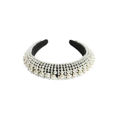 Sohi Cluster Hairband In White