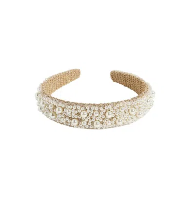 Sohi Cluster Hairband In White