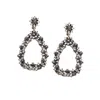 Sohi Clustered Hollow Teardrop Earrings In Metallic