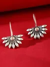 Sohi Crescent Shaped Silver-plated Drop Earrings In Silver