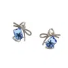 Sohi Crystal-bow Stud Earrings In Metallic