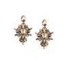 Sohi Crystal Drop Earrings In Gold