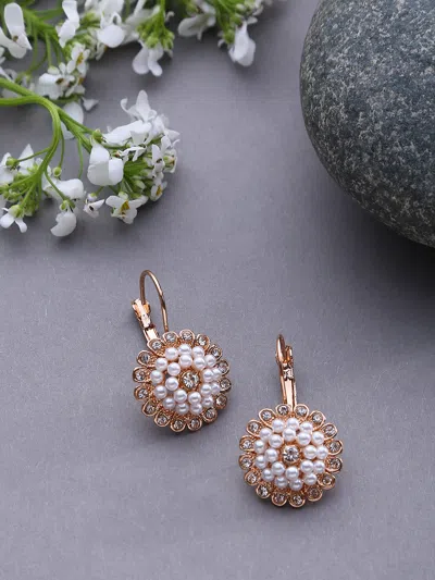 Sohi Designer Drop Earrings In Silver