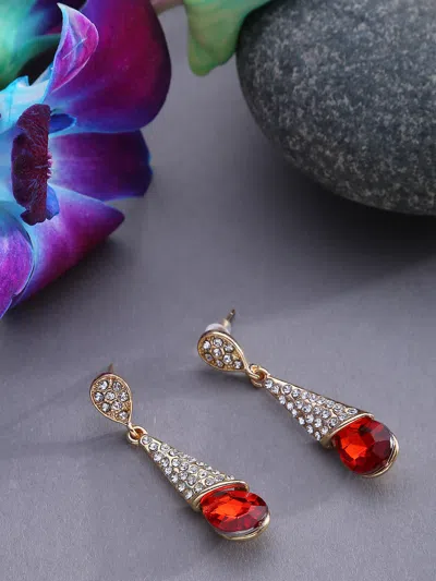 Sohi Designer Party Plated Earrings In Metallic