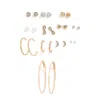 Sohi Pack Of 6 Gold Plated Designer Earrings In Gold