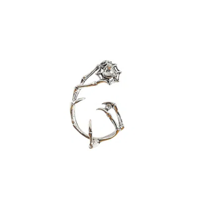 Sohi Edgy Spike Ear Cuff In Silver