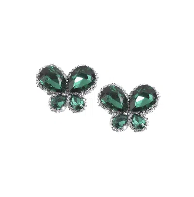 Sohi Embellished Butterfly Stud Earrings