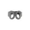Sohi Embellished Circular Bracelet In Silver