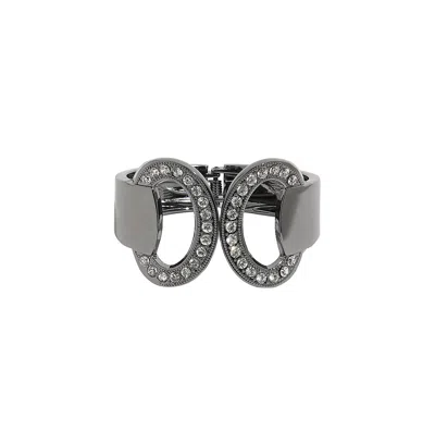 Sohi Embellished Circular Bracelet In Silver