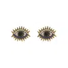 Sohi Evil Eye Stud Earrings In Gold