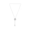 Sohi Floral-crystal Negligee Necklace In Metallic