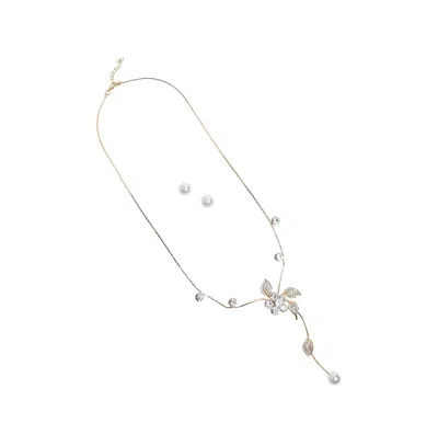 Sohi Foliage Branch Negligee Necklace In Silver