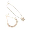 Sohi Gold Color Gold Plated Designer Stone Casual Necklace For Women's In Gold