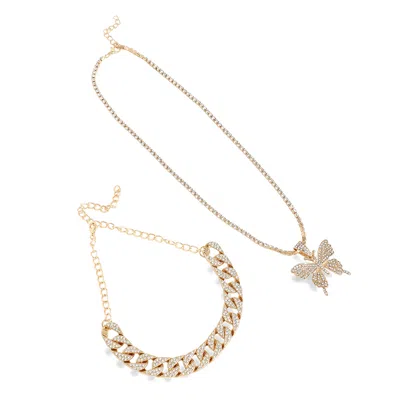 Sohi Gold Color Gold Plated Designer Stone Casual Necklace For Women's