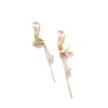 Sohi Gold Color Gold Plated Designer Stone Drop Earring For Women's In Gold