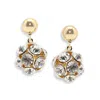 Sohi Gold Color Gold Plated Party Designer Stone Drop Earring For Women's In Gold