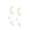 Sohi Gold Color Gold Plated Party Pearls Drop Earring For Women's In Gold