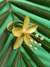Sohi Gold-plated Bass Handmade Adjustable Ring In Silver