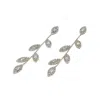 Sohi Gold-plated Contemporary Drop Earring With Pearls In Metallic