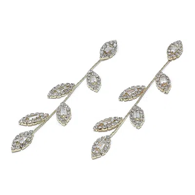 Sohi Gold-plated Contemporary Drop Earring With Pearls In Metallic