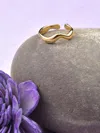 Sohi Gold-plated Design Detailed Finger Ring In Silver