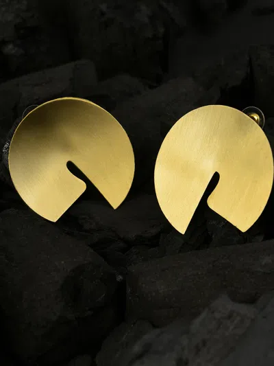 Sohi Gold Plated Designer Geometric Studs