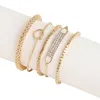 Sohi Gold Plated Designer Stone Casual Bracelet For Women In Gold