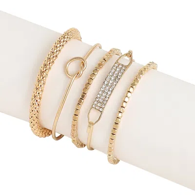 Sohi Gold Plated Designer Stone Casual Bracelet For Women