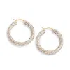 Sohi Gold Plated Designer Stone Casual Hoop Earring For Women In Gold