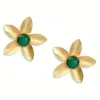 Sohi Gold-plated Floral Studs In Gold