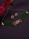 Sohi Gold-plated Green Jewellery Set In Red