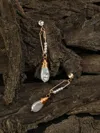 Sohi Gold Plated Pearl Beaded Drop Earring In White